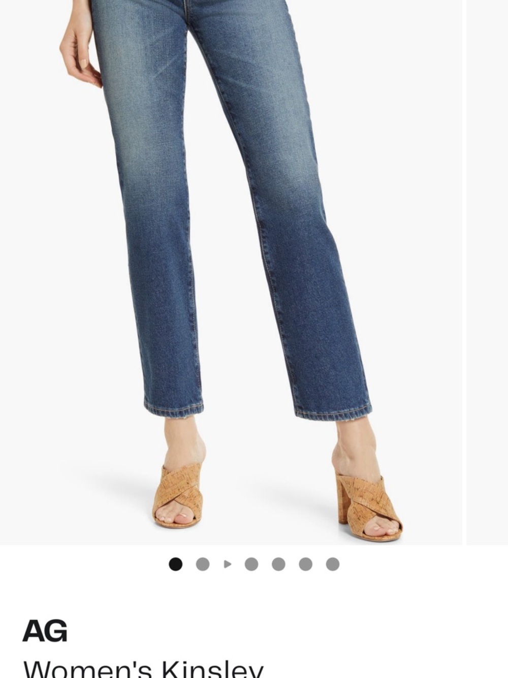 Ag Adriano Goldschmied Women's Kinsley Straight-Leg Jeans - Medium Blue Wash